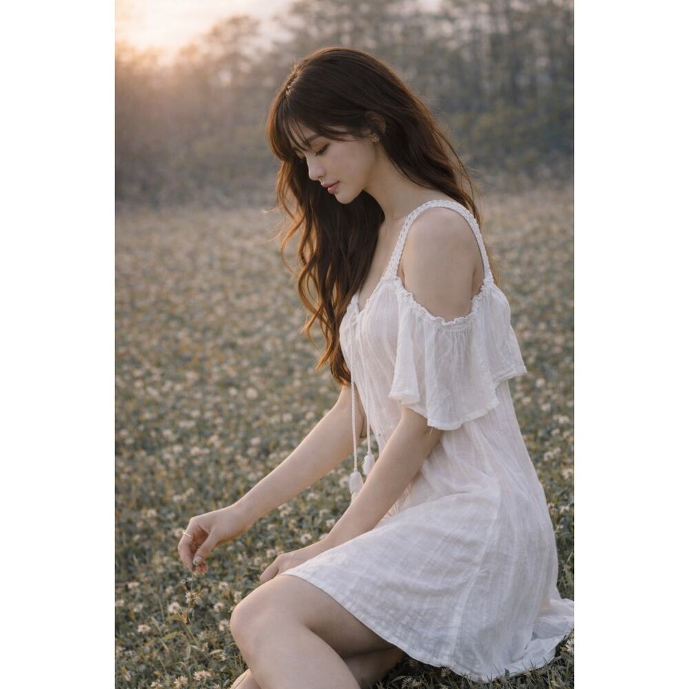 Whispers by the Shore Aerie crocheted cold shoulder breezy cover up dress